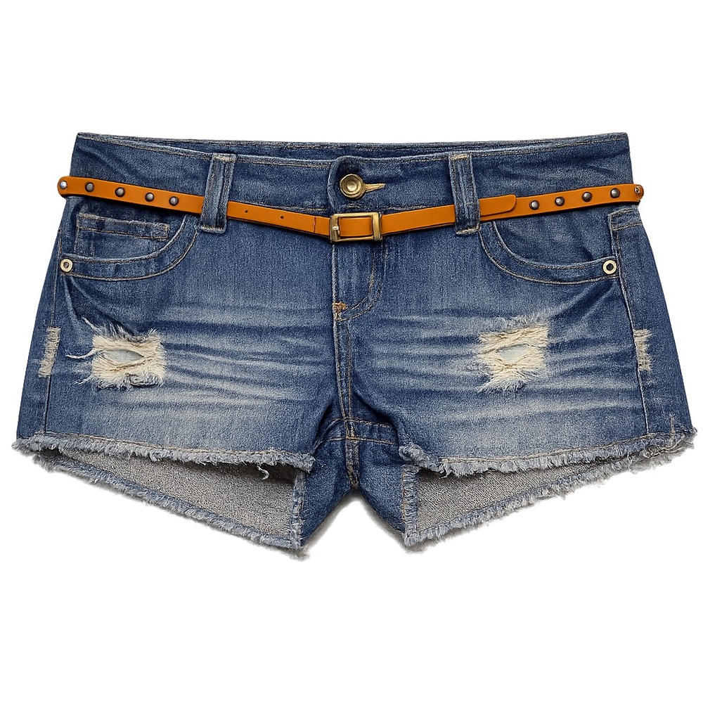 Vintage Y2K Low Rise Cutoff Denim Shortie Shorts Women Size 9 Festival Baddie